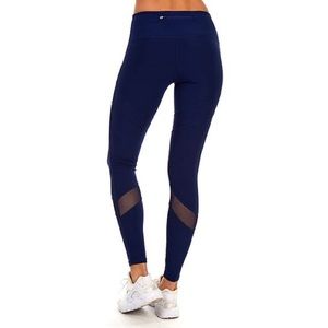 3/$20 💚 X by Gottex navy mesh stripe leggings